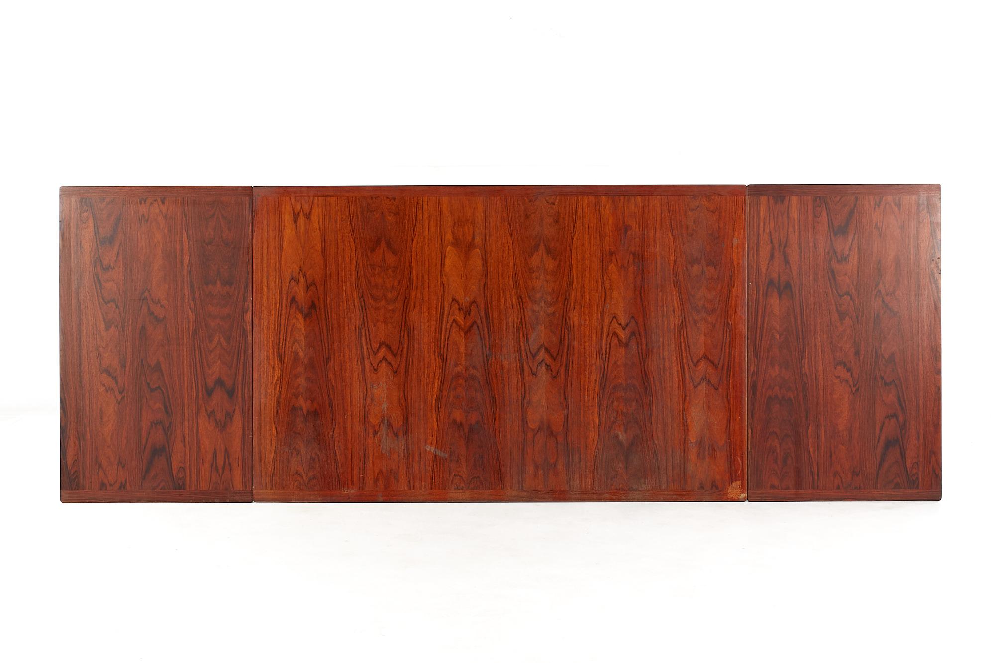 SOLD 01/11/24 Niels Moller Style Mid Century Rosewood Hidden Leaf Dining Table For Sale 3