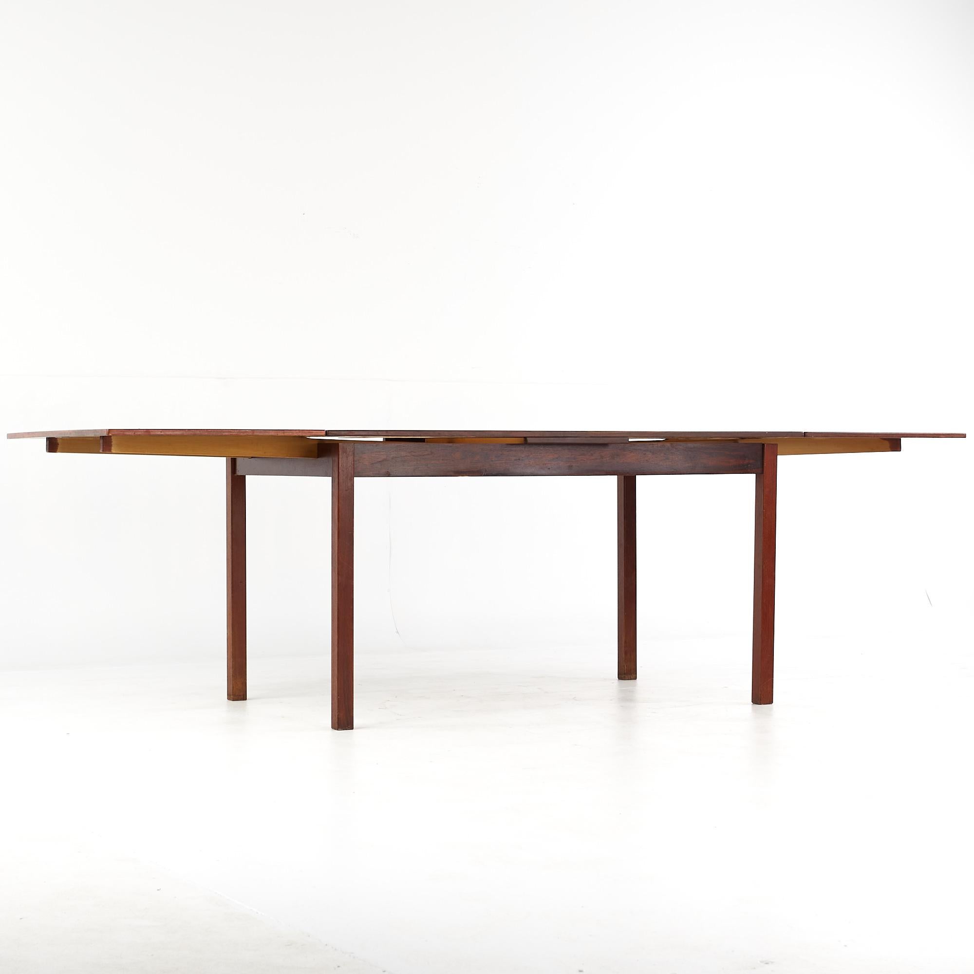 Late 20th Century SOLD 01/11/24 Niels Moller Style Mid Century Rosewood Hidden Leaf Dining Table For Sale