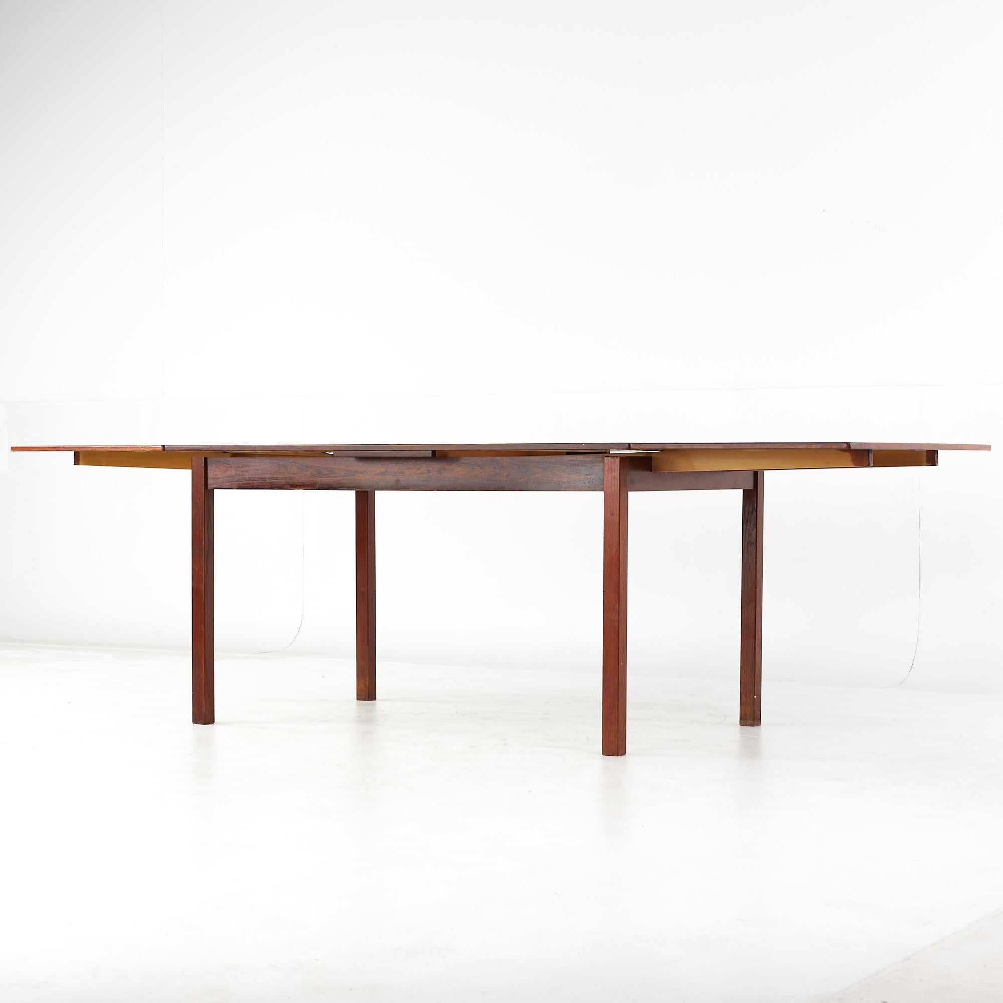 SOLD 01/11/24 Niels Moller Style Mid Century Rosewood Hidden Leaf Dining Table For Sale 2