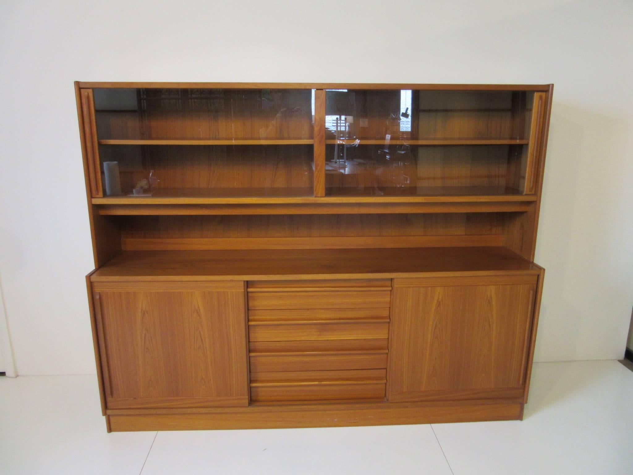 Niels Moller Two-Piece Danish Teak Cabinet with Bookcase or Display Top 5