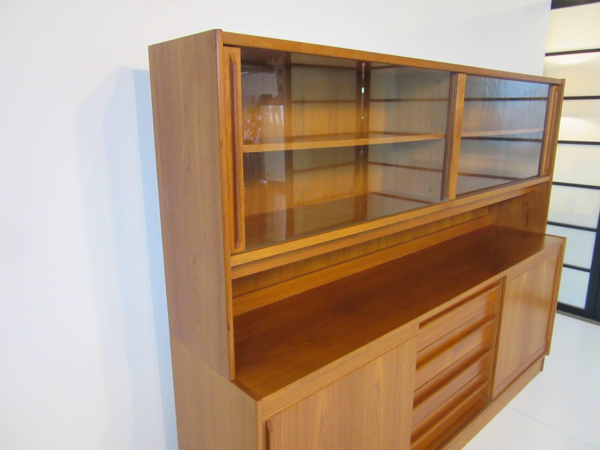 Niels Moller Two-Piece Danish Teak Cabinet with Bookcase or Display Top 4