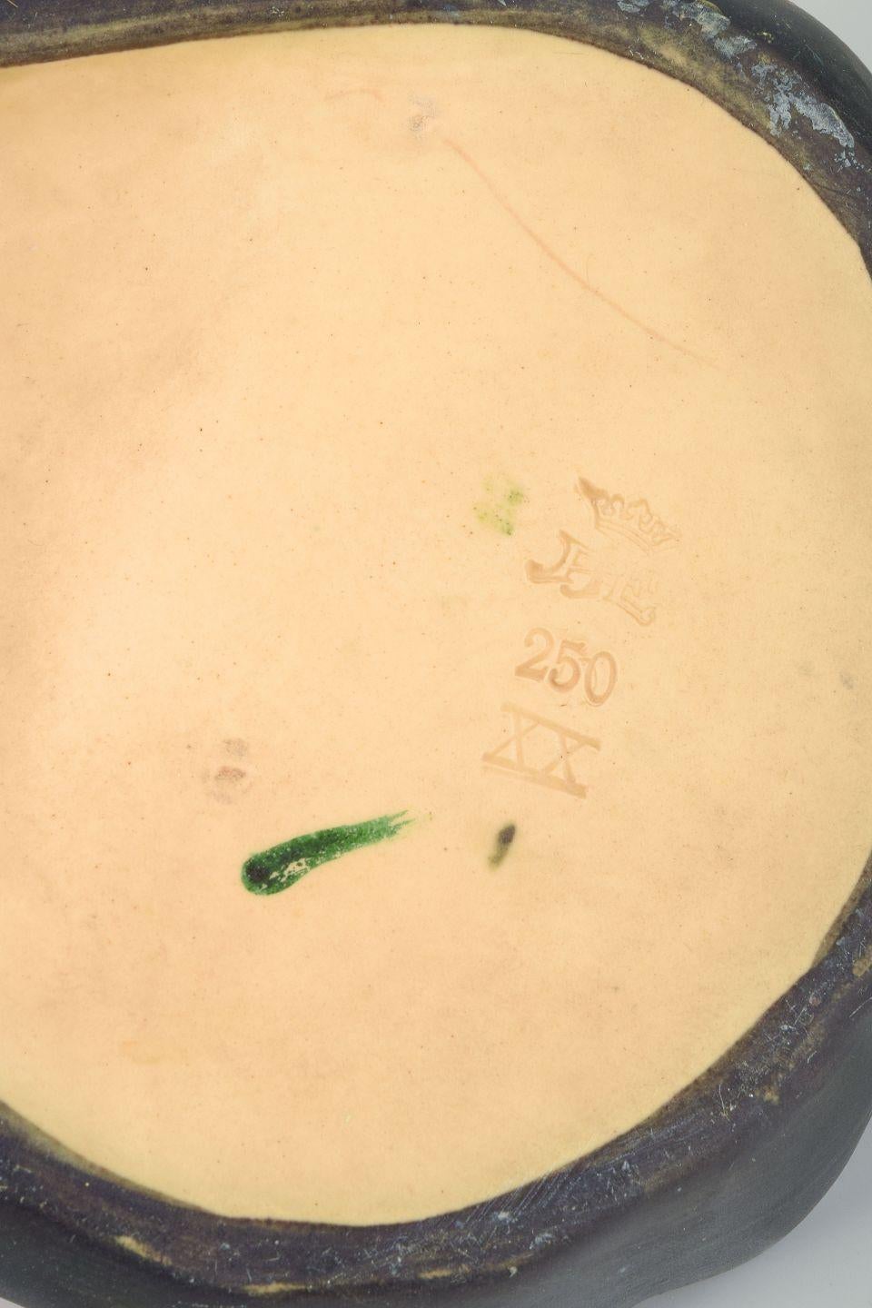 Glazed Niels Norvil for Ipsens Enke. Ceramic dish with owl. For Sale