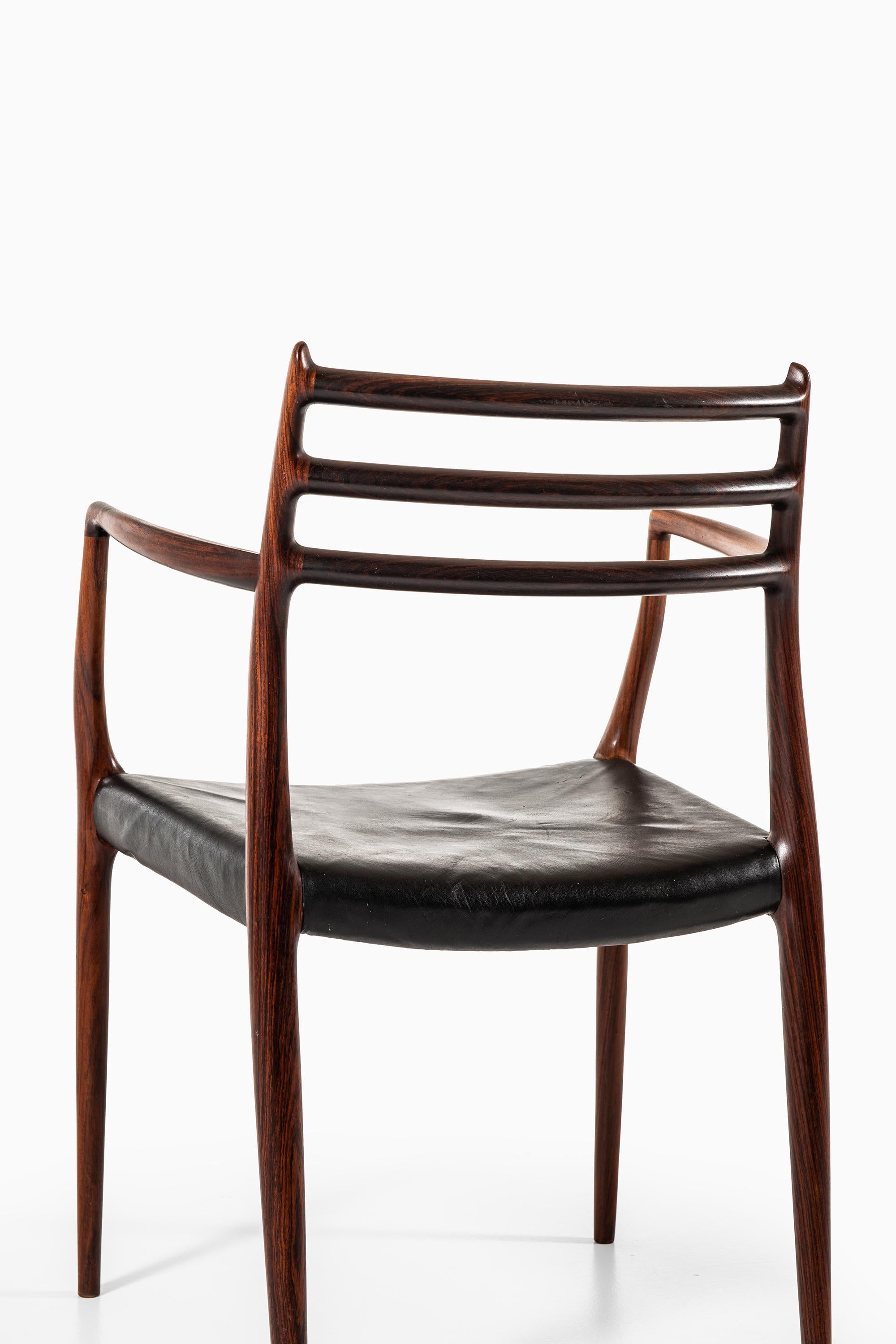 Rare armchair model 62 designed by Niels Otto Møller. Produced by J.L Møllers møbelfabrik in Denmark.