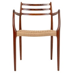 Niels O. Møller Armchair Model 62 by J.L. Møllers Møbelfabrik in Rosewood