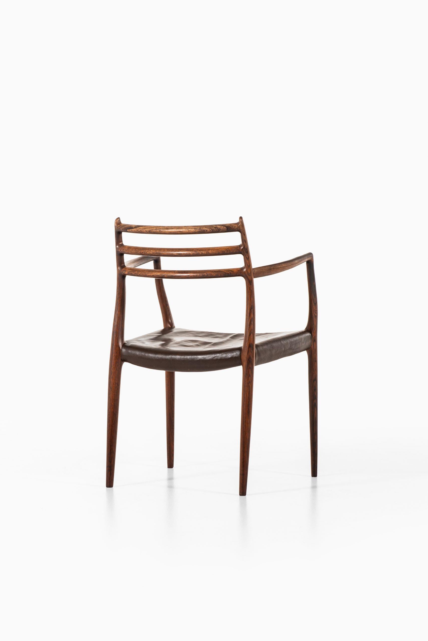 Mid-20th Century Niels O. Møller Armchair Model 62 Produced by J.L Møllers Møbelfabrik in Denmark