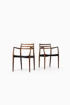 Niels O. Møller Armchairs Model 62 by J.L Møller Møbelfabrik in Denmark