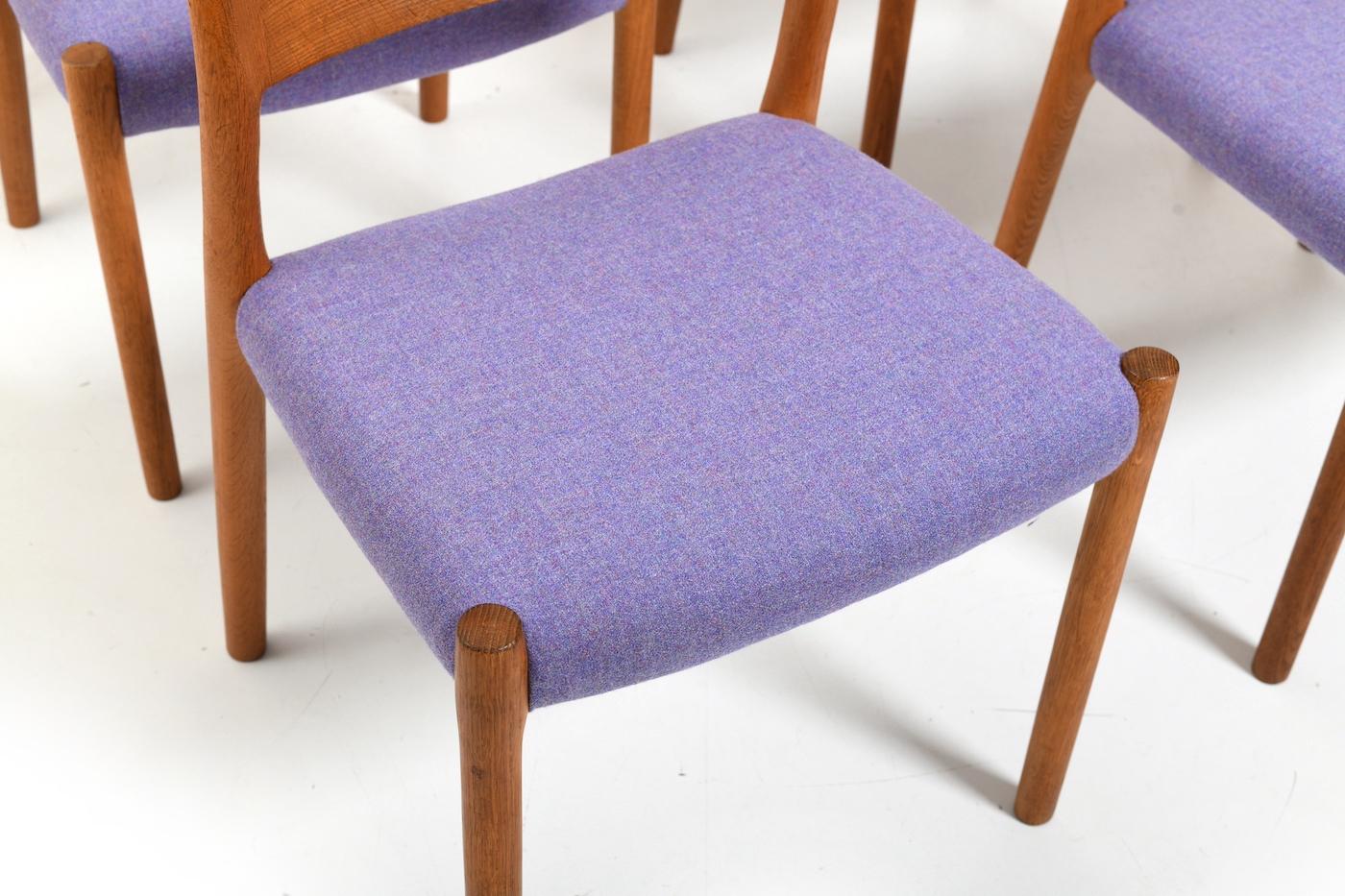 Danish Niels O. Møller Chairs Mod.84 / New Upholstered For Sale