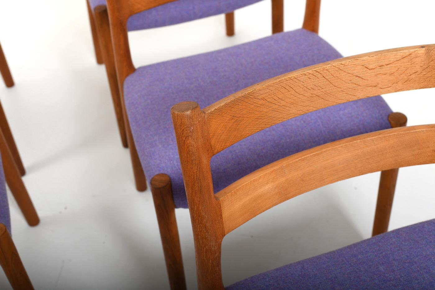 Niels O. Møller Chairs Mod.84 / New Upholstered In Good Condition For Sale In Handewitt, DE