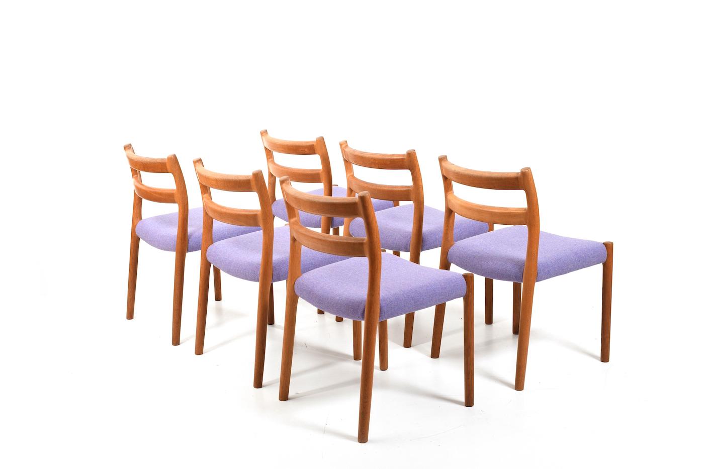 Niels O. Møller Chairs Mod.84 / New Upholstered For Sale 1