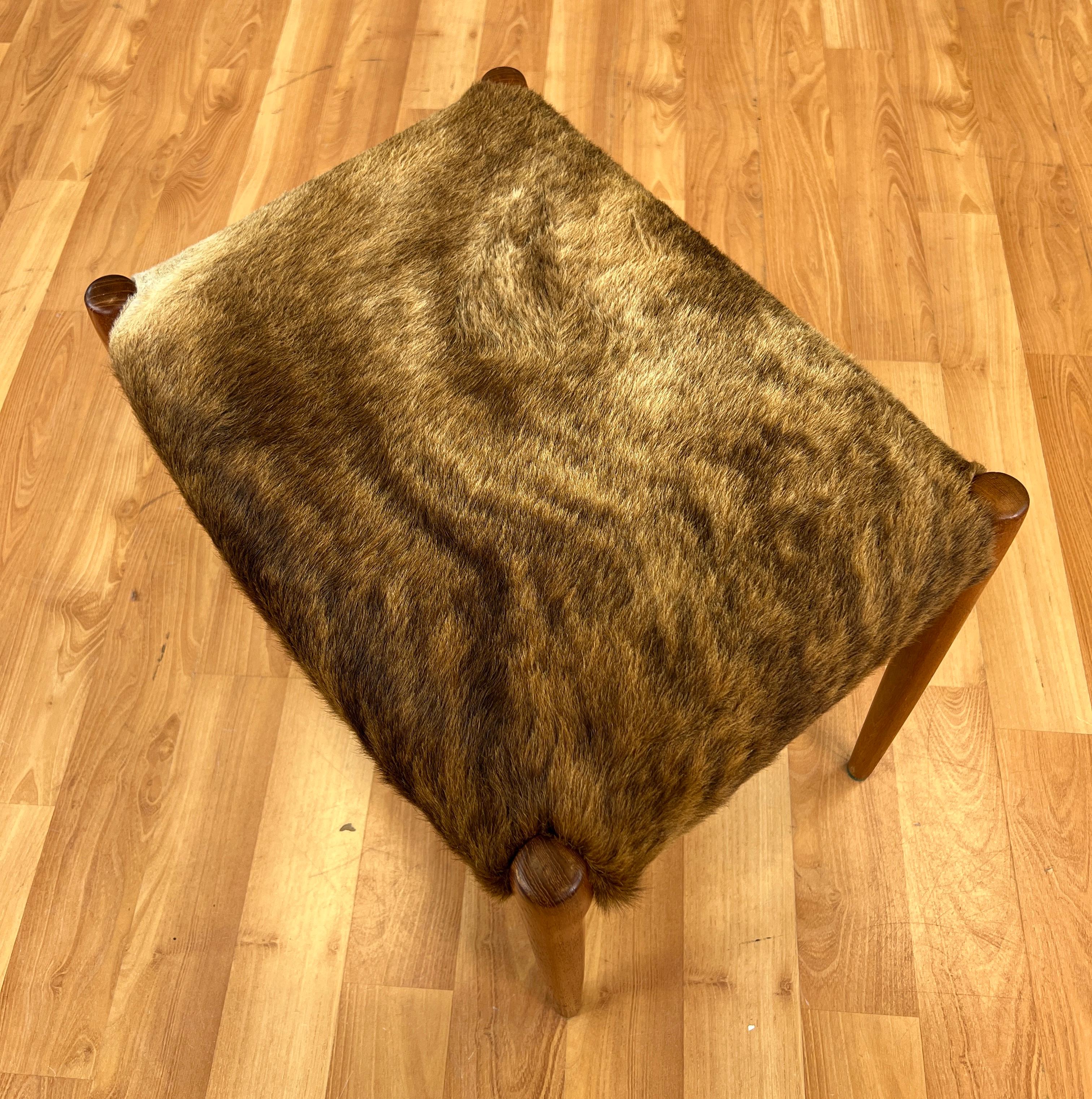 Mid-20th Century Niels O. Møller designed Model 80a Ottoman in Cowhide