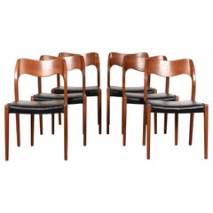 Niels O. Møller Dining Chair Teak Model 71 by J.L Møllers Møbelfabrik, Denmark