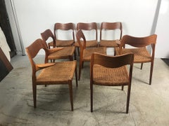 Niels O. Møller Dining Chairs Model 71 by J.L. Møllers Møbelfabrik in Denmark
