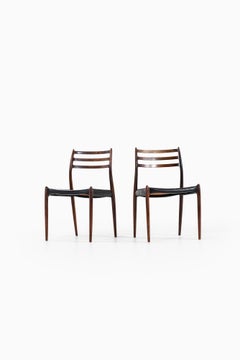 Niels O. Møller Dining Chairs Model 78 by J.L Møllers Møbelfabrik in Denmark