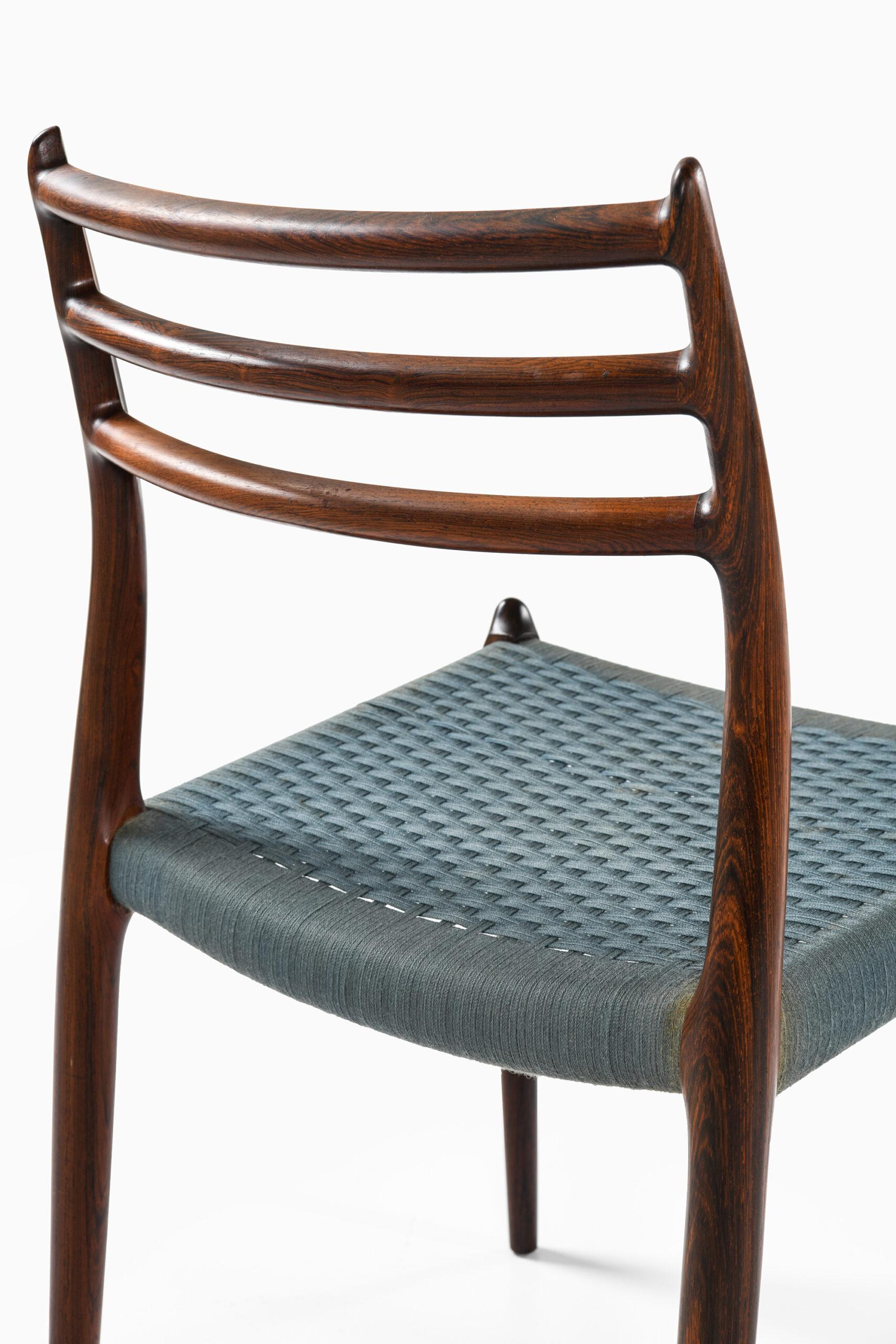 Niels O. Møller Dining Chairs Model 78 Produced by J.L Møllers Møbelfabrik For Sale 5