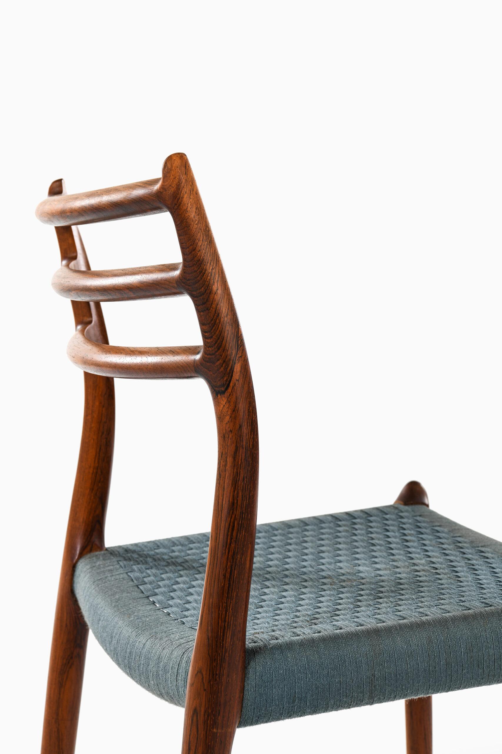 Mid-20th Century Niels O. Møller Dining Chairs Model 78 Produced by J.L Møllers Møbelfabrik For Sale