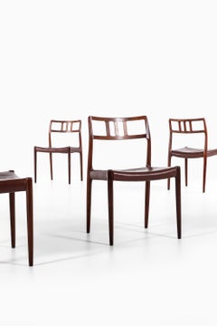 Niels O. Møller Dining Chairs Model 79 by J.L. Møllers Møbelfabrik in Denmark