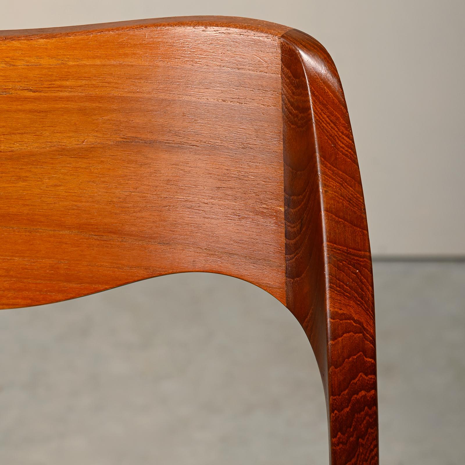 Niels O. Møller Dining Chairs Teak Papercord Model 71, J.L. Møllers Møbelfabrik 8