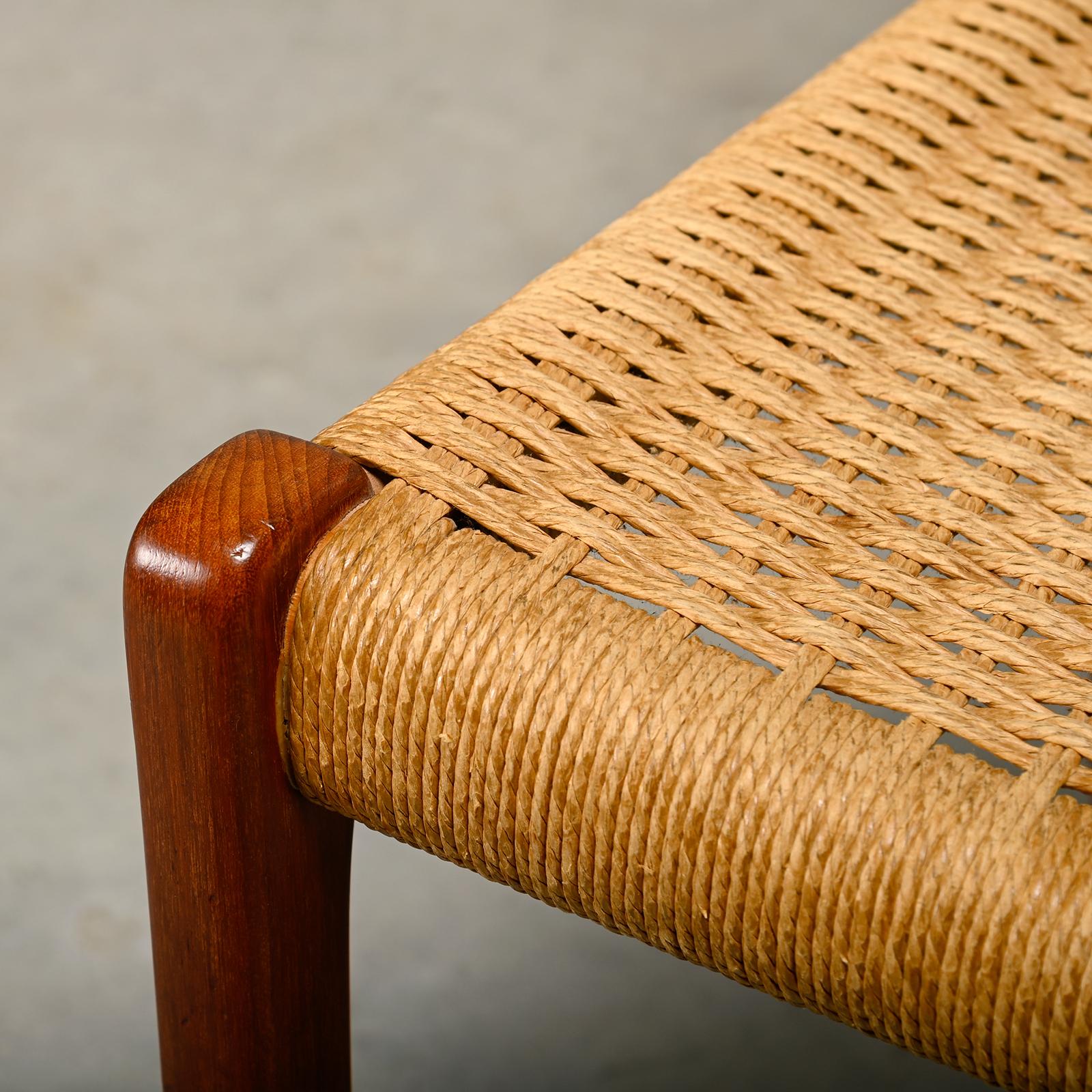 Niels O. Møller Dining Chairs Teak Papercord Model 71, J.L. Møllers Møbelfabrik 9