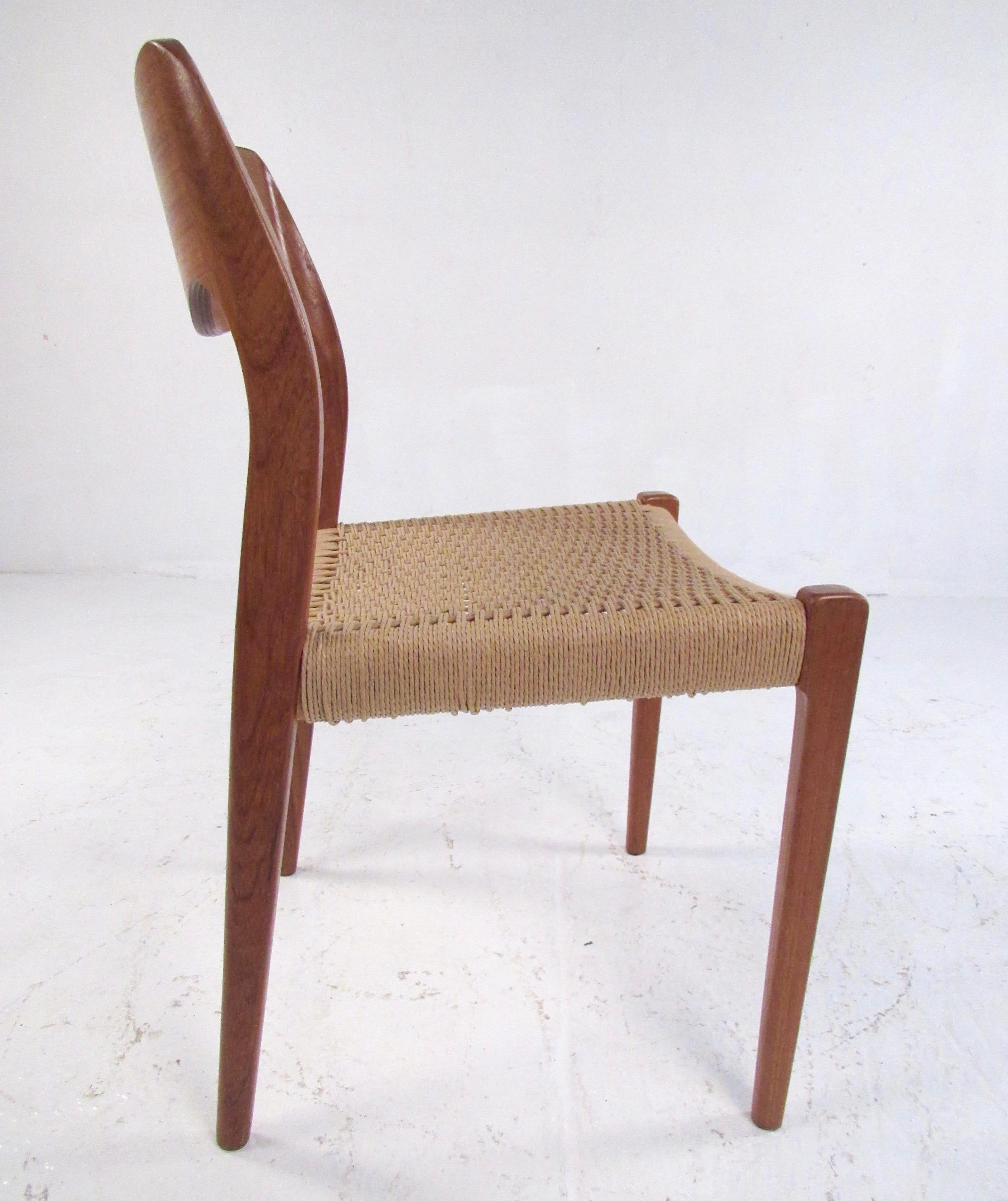 Niels O. Møller Dining Chairs with Papercord Seats 3