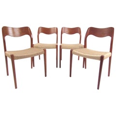 Niels O. Møller Dining Chairs with Papercord Seats