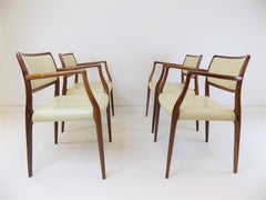 Niels O. Møller Model 65 Set of 4 Dining Chairs for Møller
