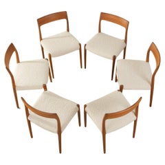 Niels O. Møller Model 77 Dining Chairs for J.L. Møllers Møbelfabrik