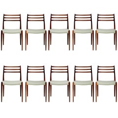 Niels O. Møller Model 78 Dining Chairs, 1962