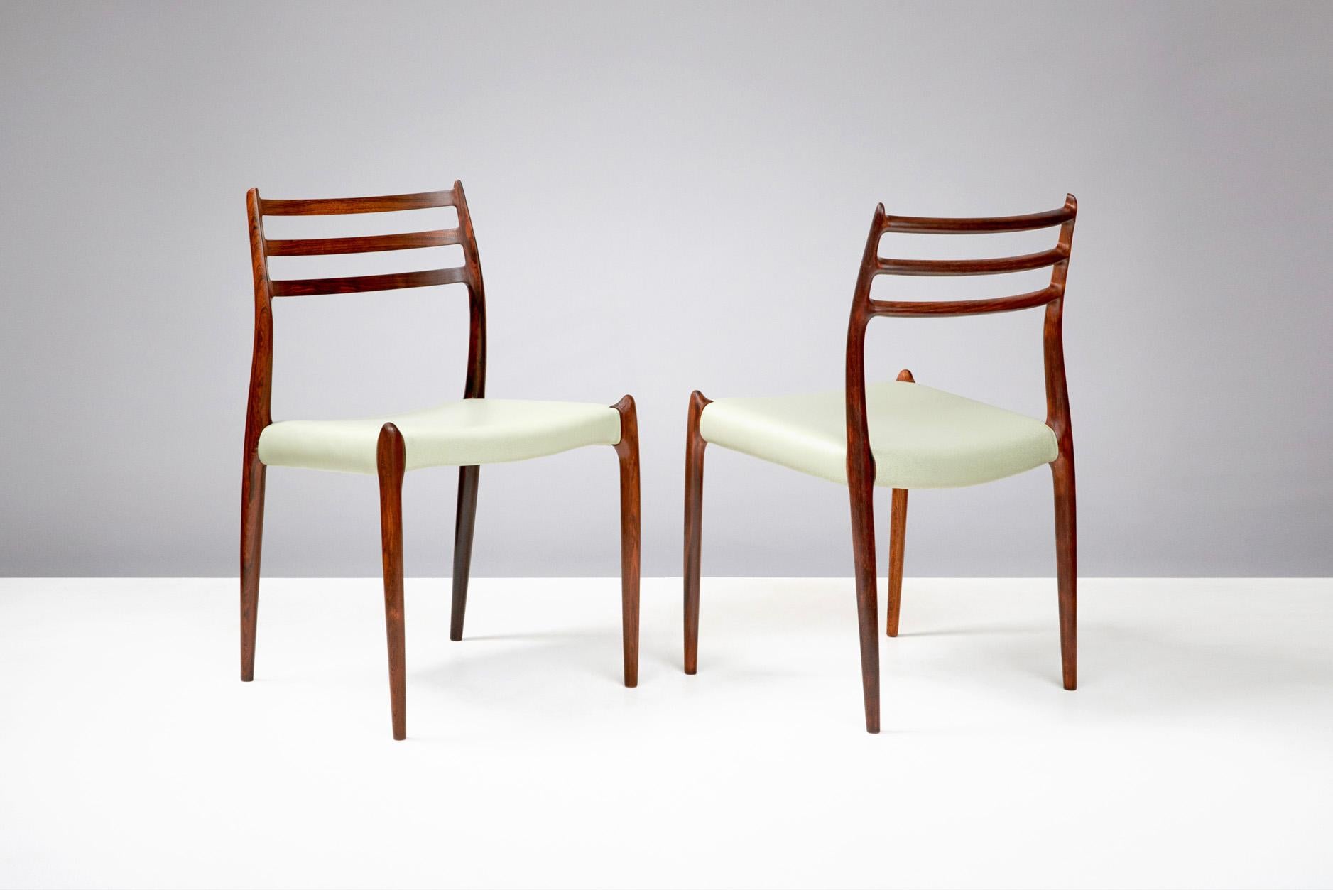 Niels O. Møller

Model 78 dining chairs, 1962

Set of 8 restored, first production iconic model 78 dining chairs.

  


