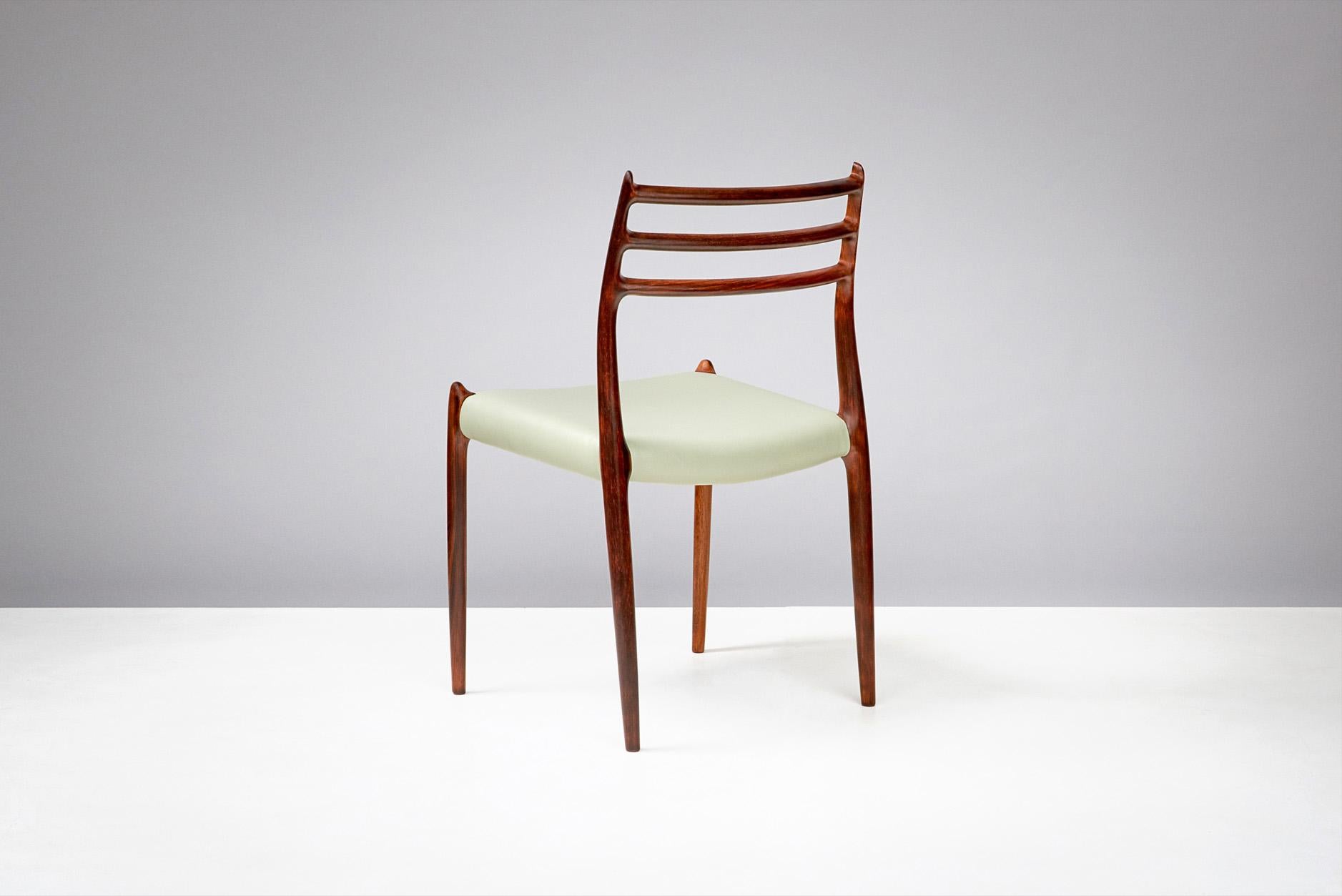 Scandinavian Modern Niels O. Møller Model 78 Dining Chairs Set of 8