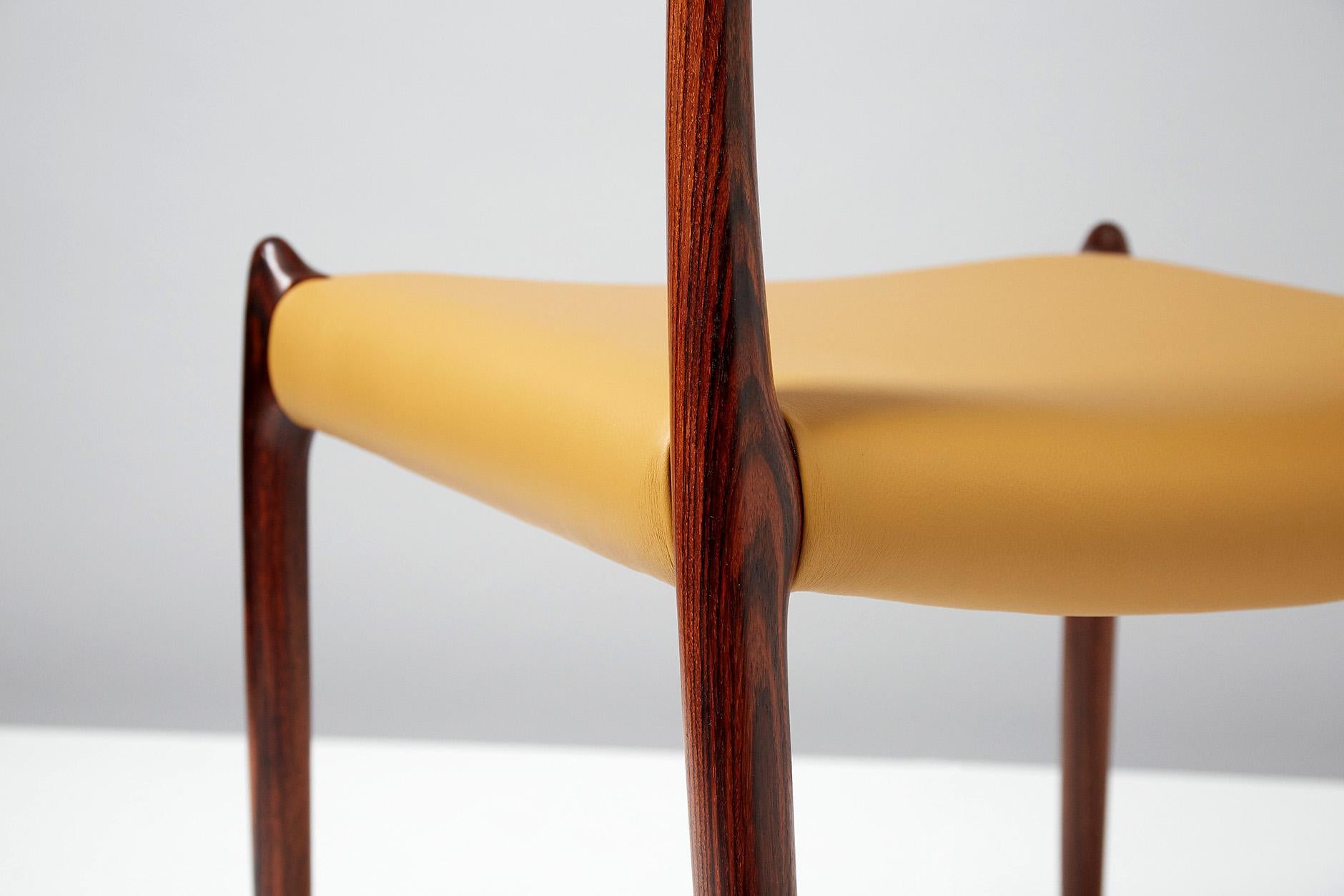Niels O. Møller Model 78 Rosewood Dining Chairs, 1962 3