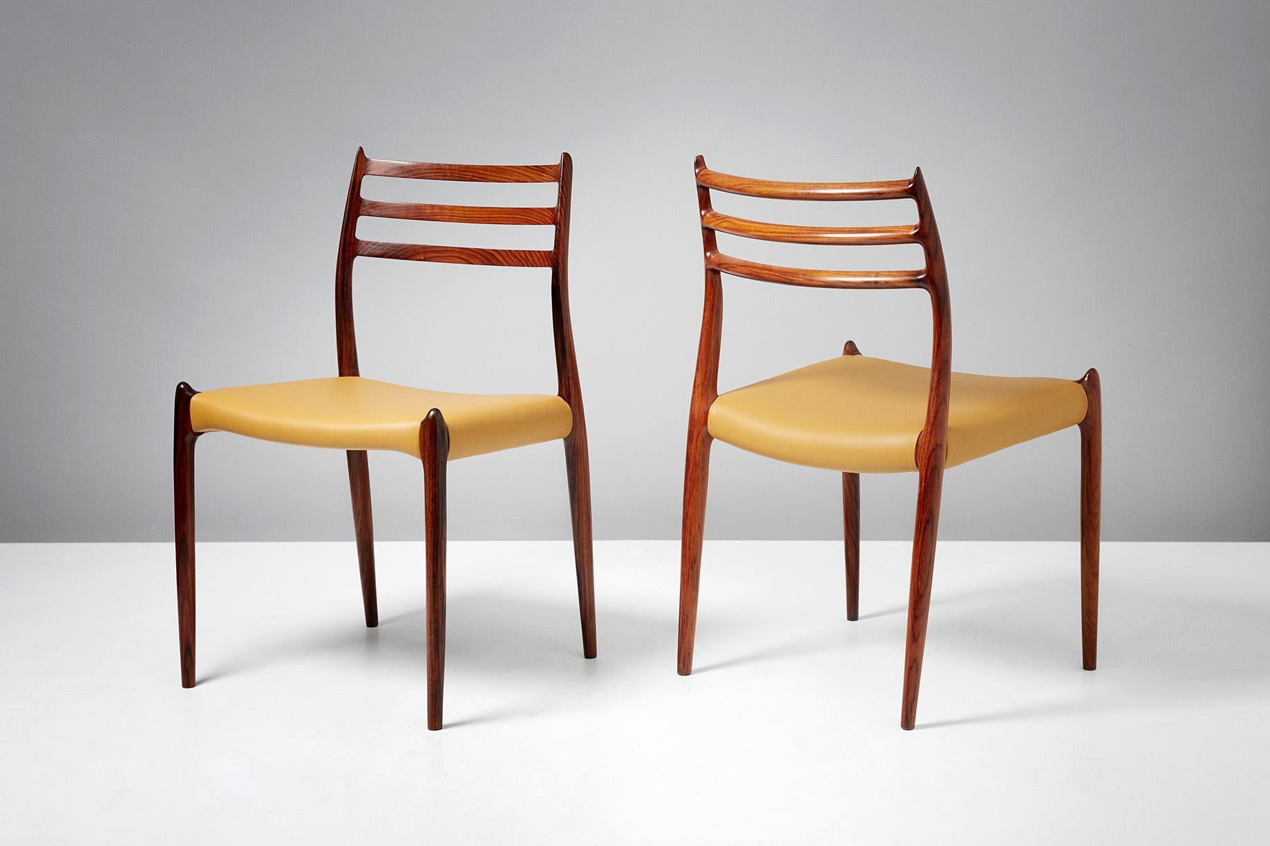 Danish Niels O. Møller Model 78 Rosewood Dining Chairs, 1962