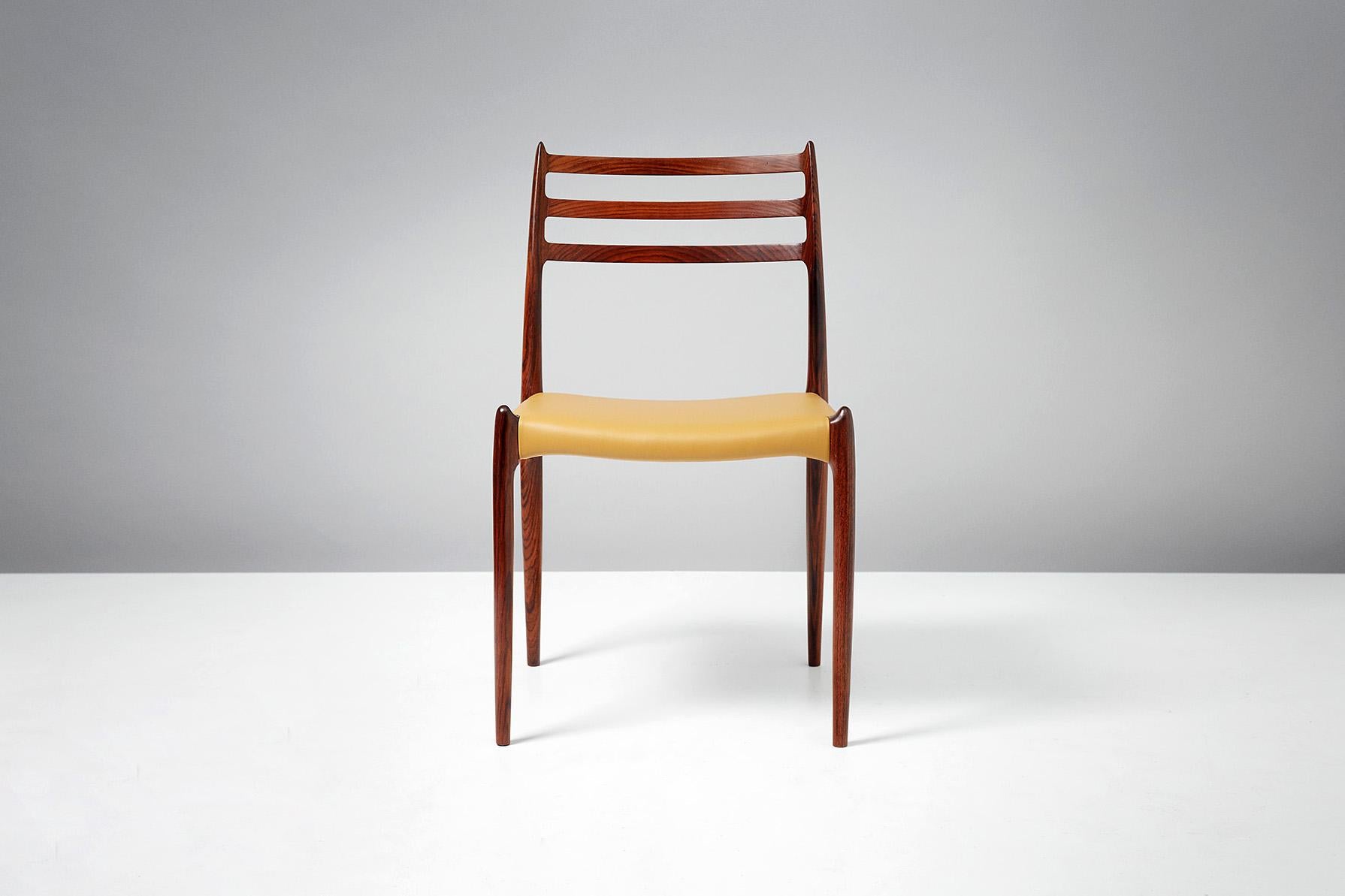Niels O. Møller Model 78 Rosewood Dining Chairs, 1962 In Excellent Condition In London, GB