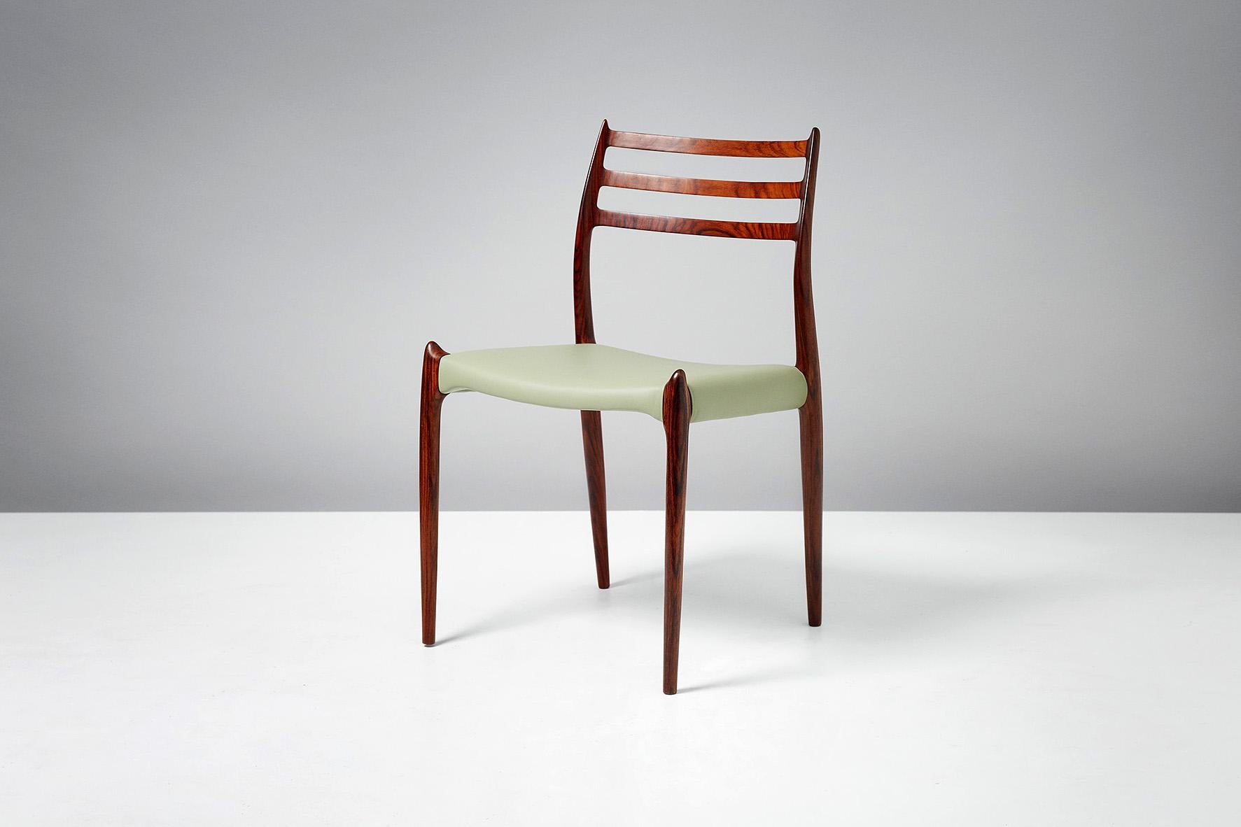 Mid-20th Century Niels O. Møller Model 78 Rosewood Dining Chairs, 1962 For Sale