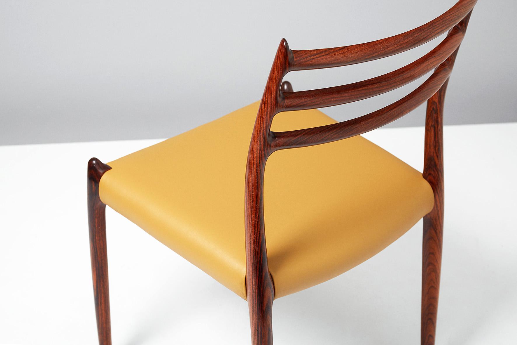 Niels O. Møller Model 78 Rosewood Dining Chairs, 1962 2