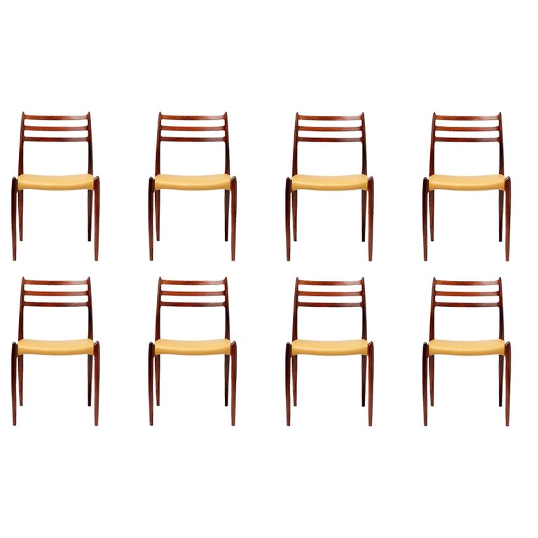 Niels O. Møller Model 78 Rosewood Dining Chairs, 1962 For Sale