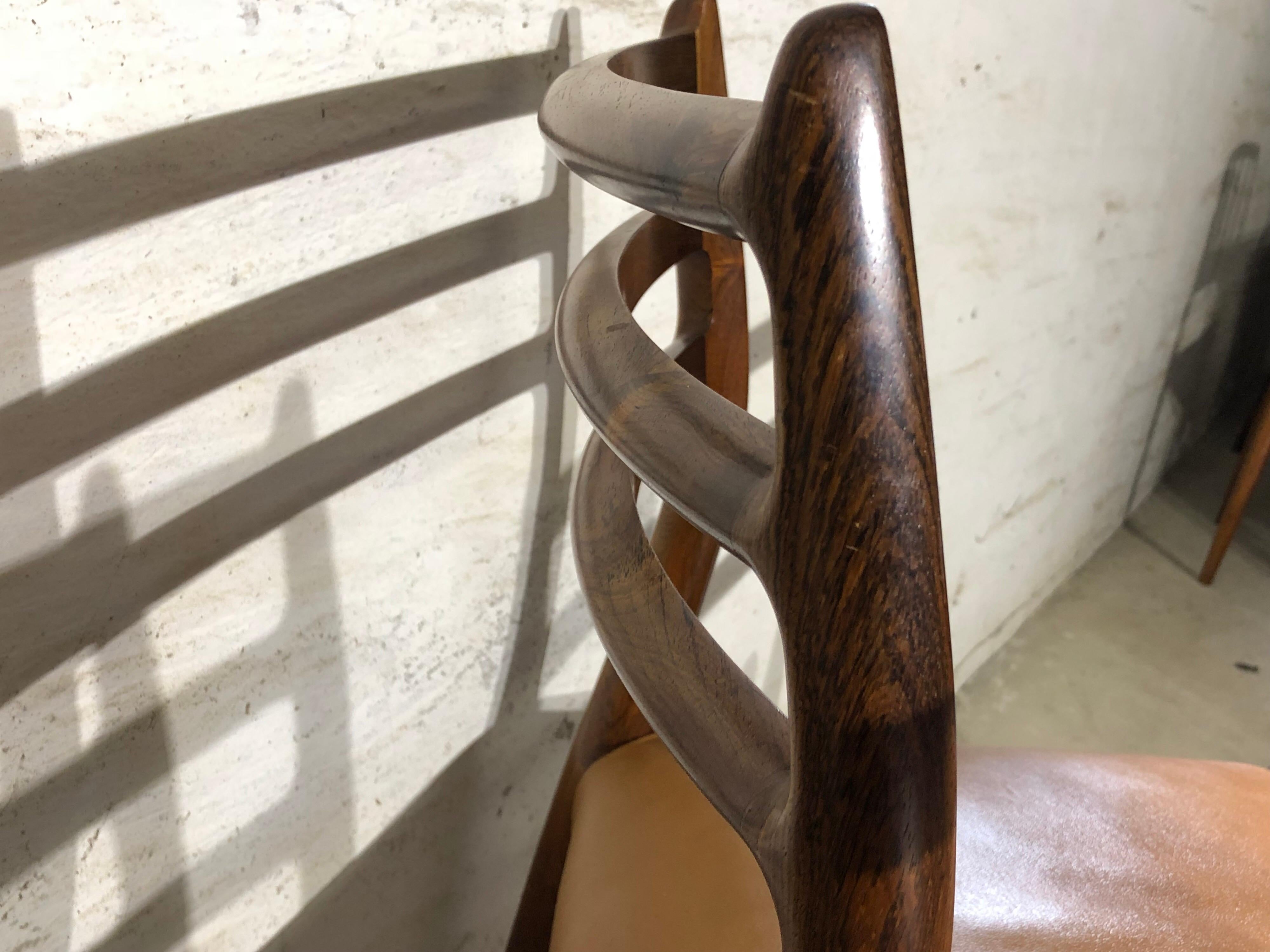 Niels O. Møller No. 78, Set of 4 Rosewood Chairs Danish Midcentury In Good Condition In Odense, DK