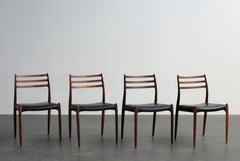 Niels O. Møller Set of Four Rosewood Chairs