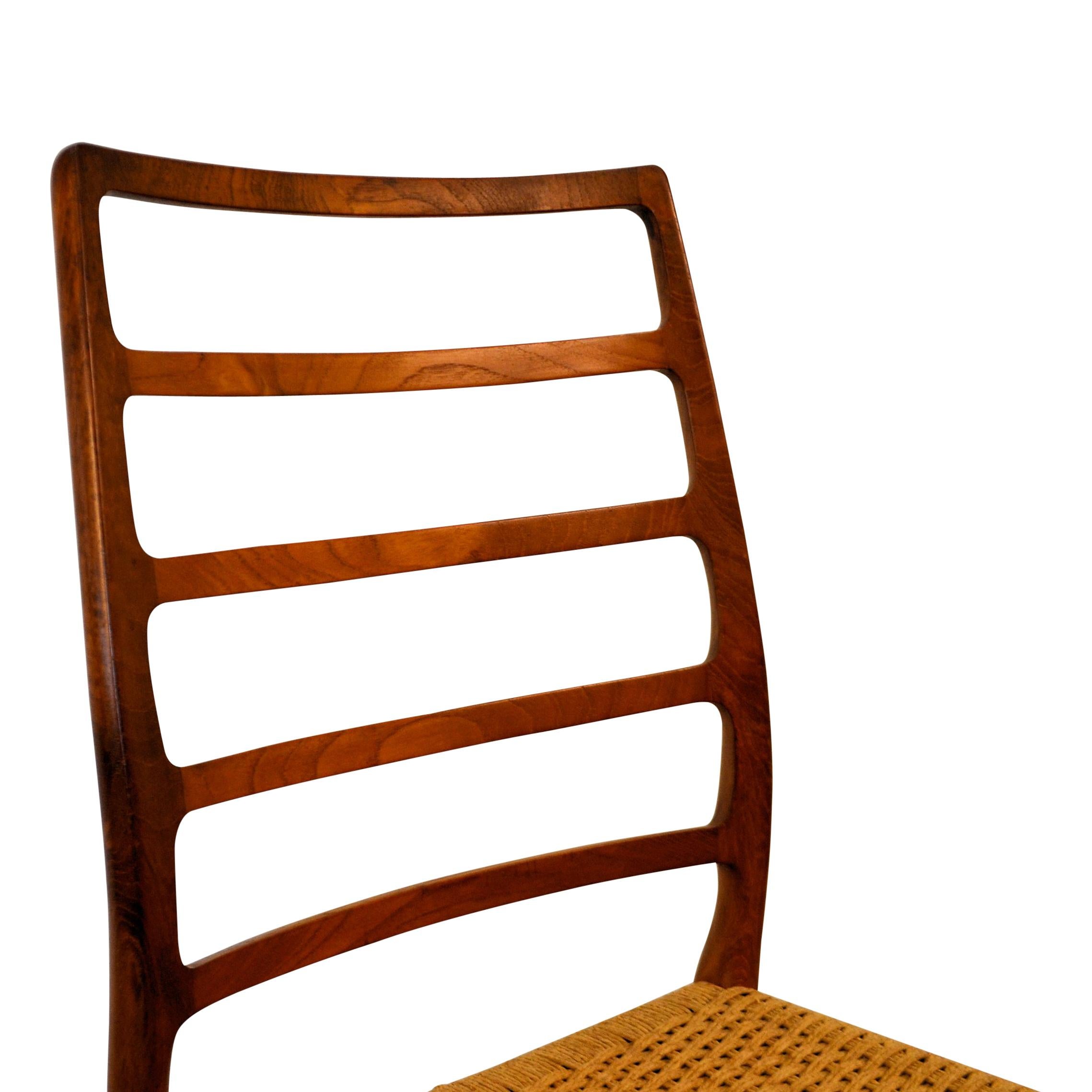 Niels O. Møller Teak Model 82 Dining Chairs, Set of Four 2