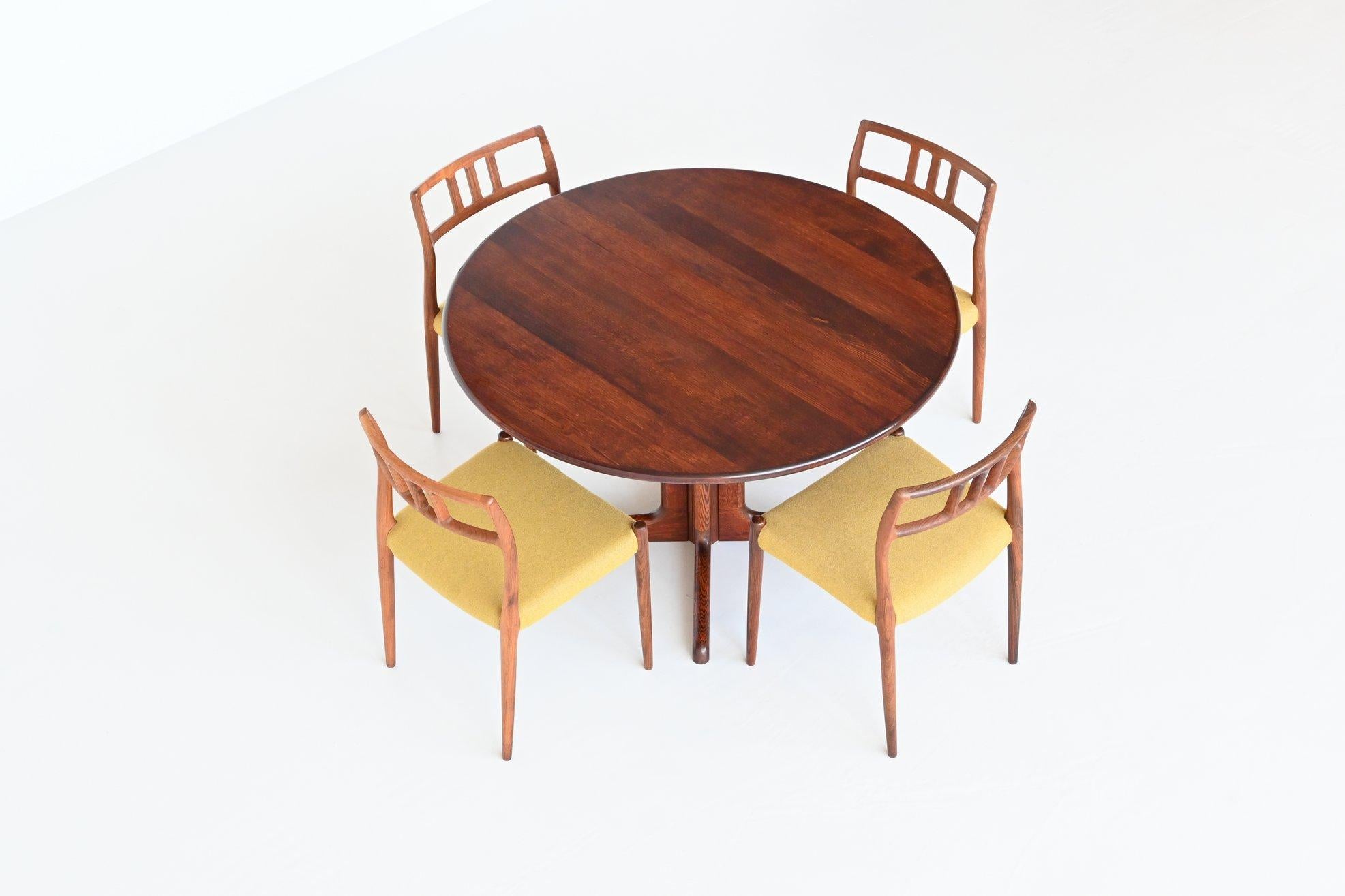 Oak Niels O. Moller dining table Gudme Mobelfabrik Denmark 1960