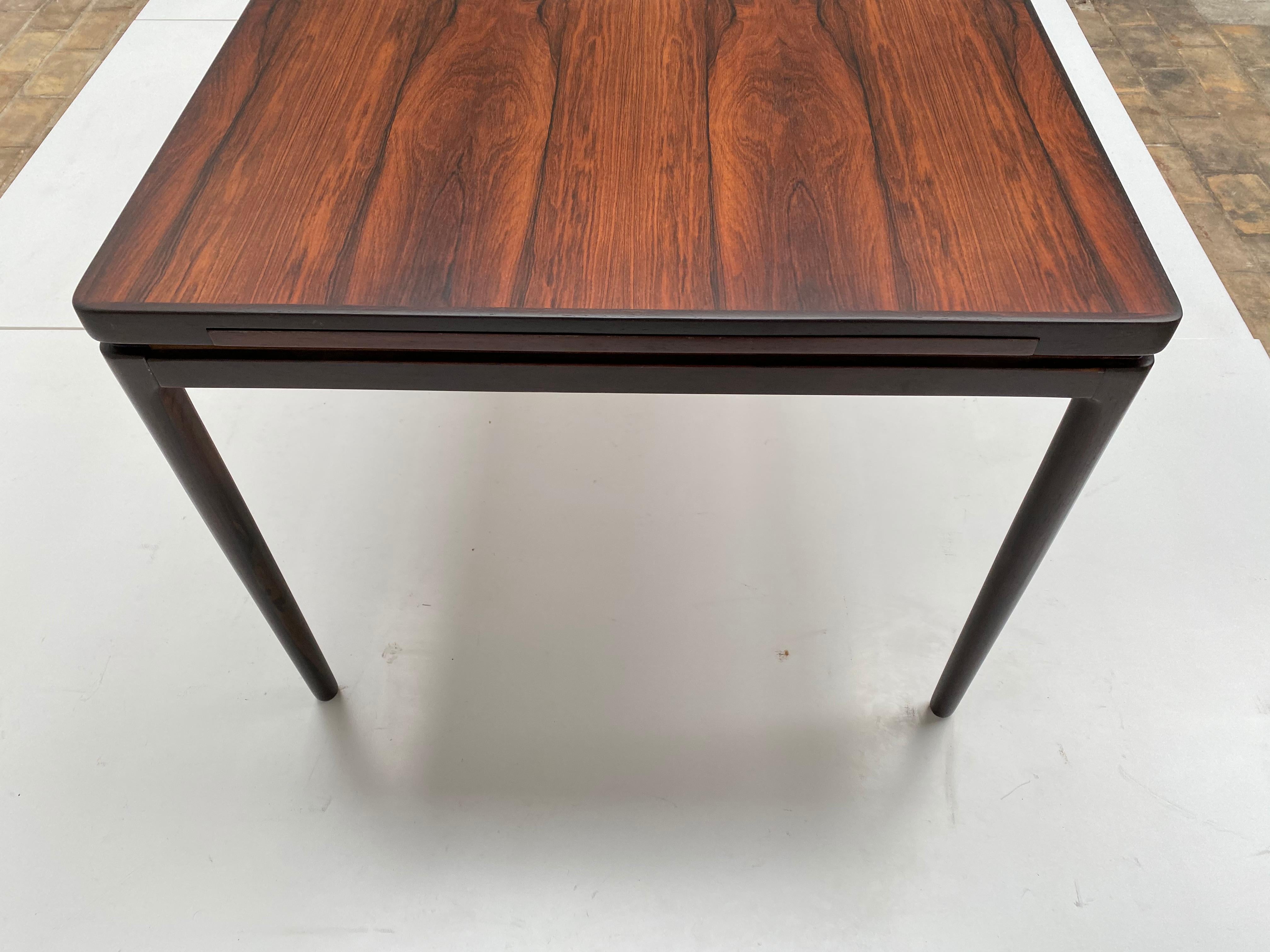 Please note that rosewood furniture can only be shipped within Europe and not to USA!

Beautiful large rosewood extendable dining table by Danish Designer Niels O. Moller for J.L. Moller Denmark

Perfect and fully refurbished