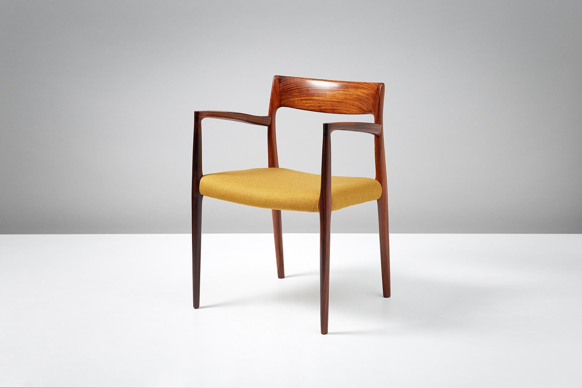 Scandinavian Modern Niels O. Møller Model 57 Rosewood Carver Chair For Sale