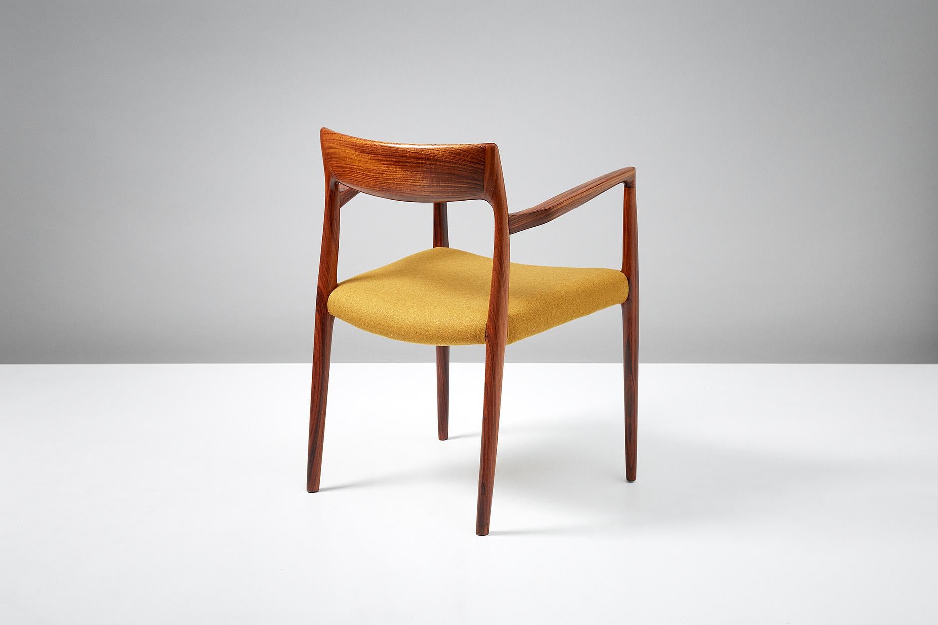 Danish Niels O. Møller Model 57 Rosewood Carver Chair For Sale