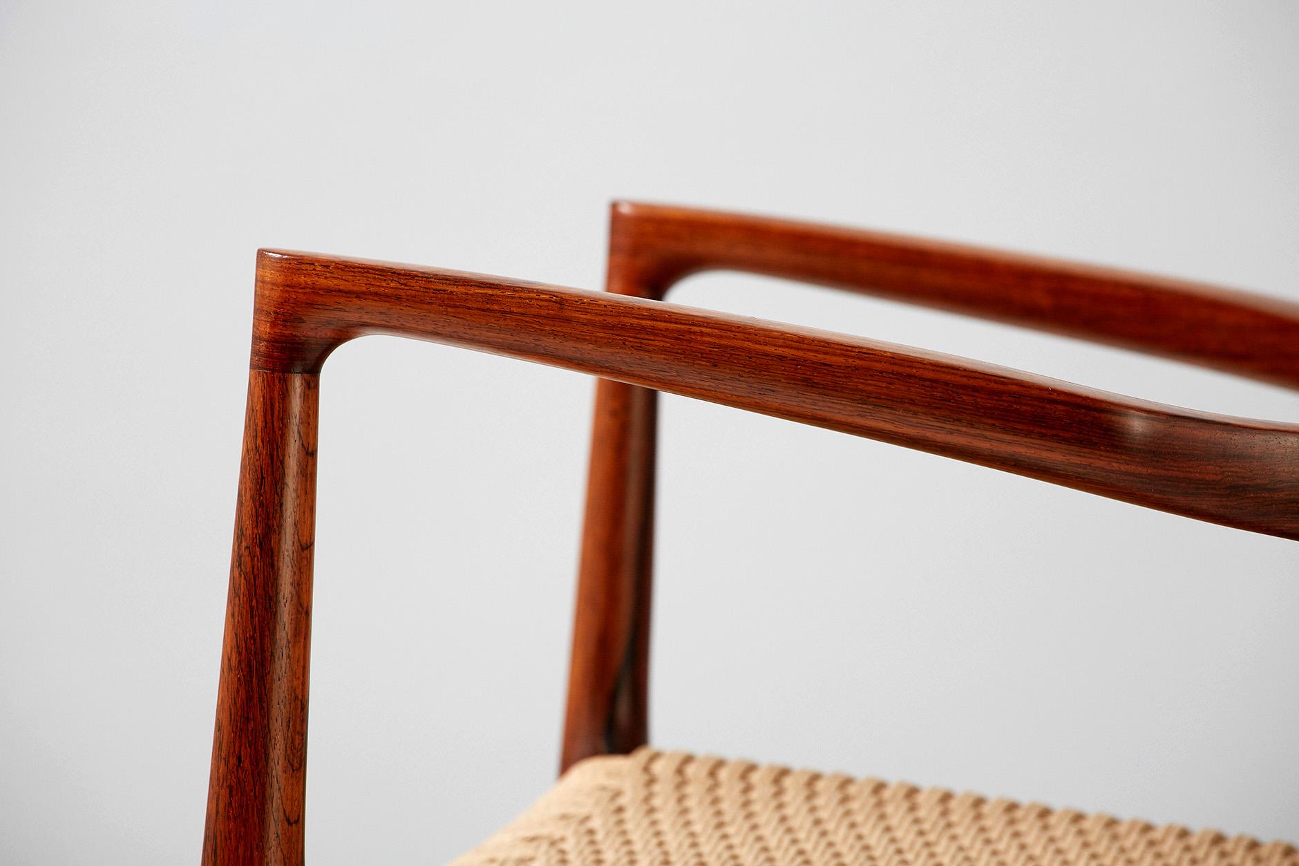 Danish Niels O. Moller Model 57 Rosewood Carver Chair For Sale