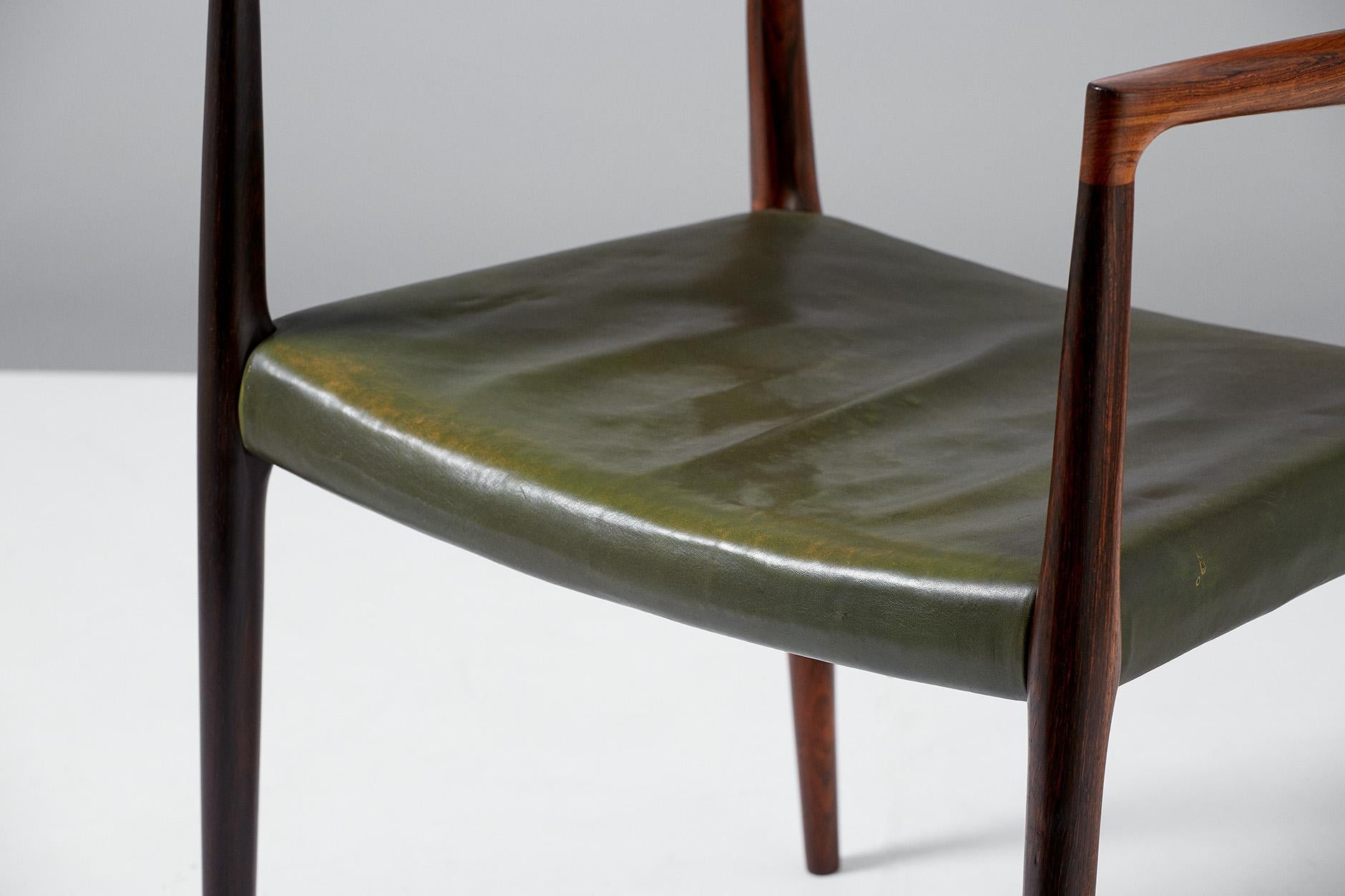 Mid-20th Century Niels O. Moller Model 57 Rosewood Carver Chair