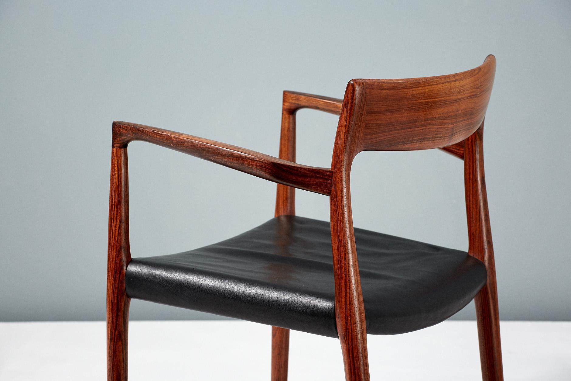 Mid-20th Century Niels O. Moller Model 57 Rosewood Carver Chair For Sale