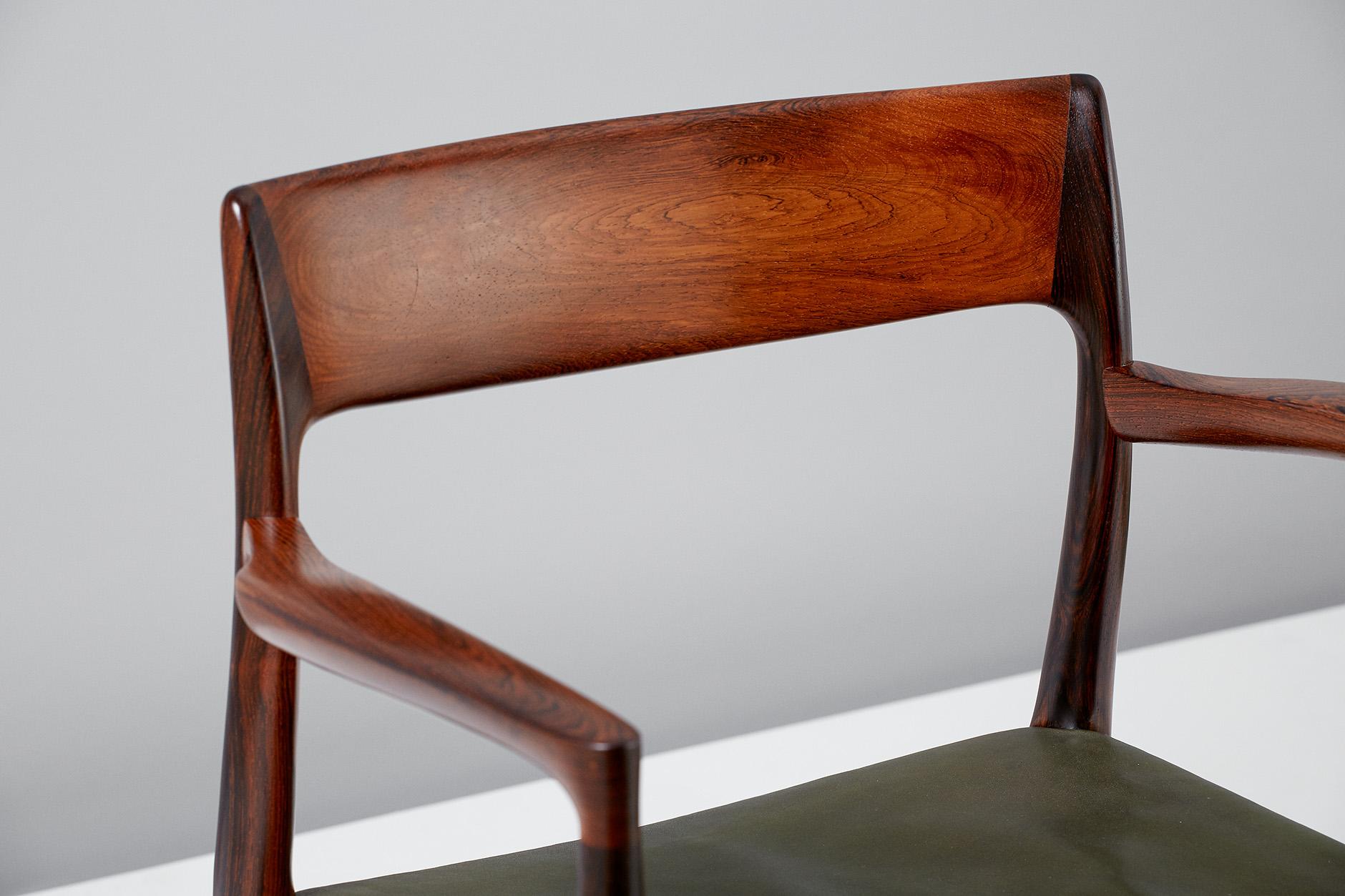 Niels O. Moller Model 57 Rosewood Carver Chair 2