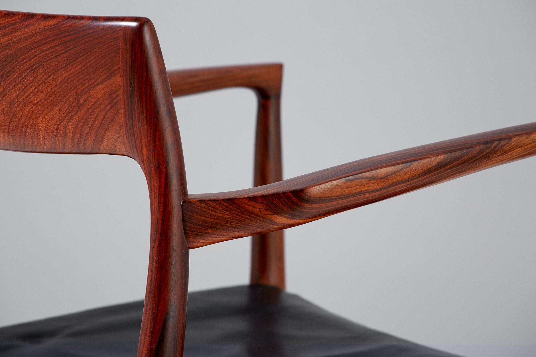 Niels O. Moller Model 57 Rosewood Carver Chairs 2