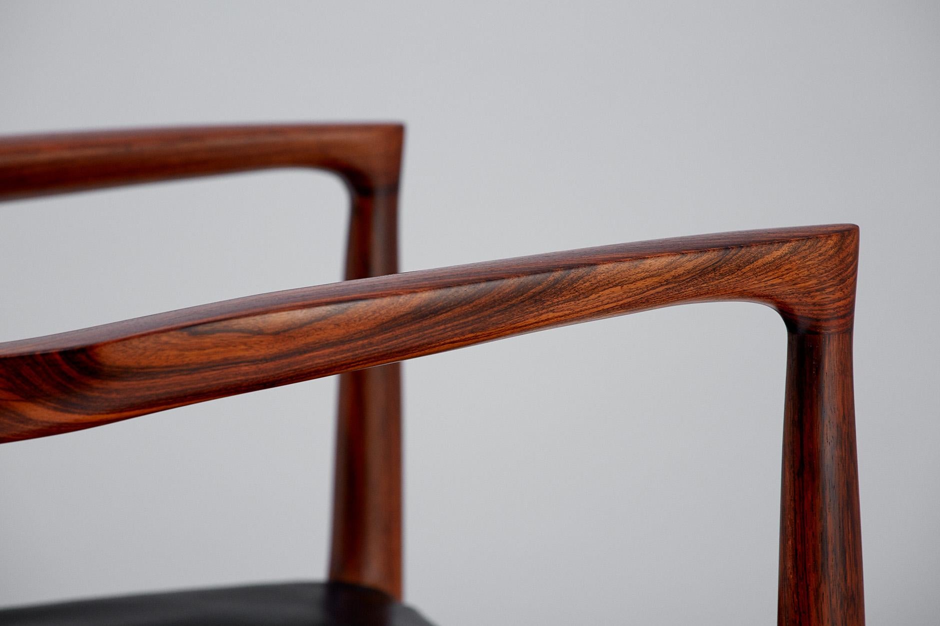 Niels O. Moller Model 57 Rosewood Carver Chairs 3