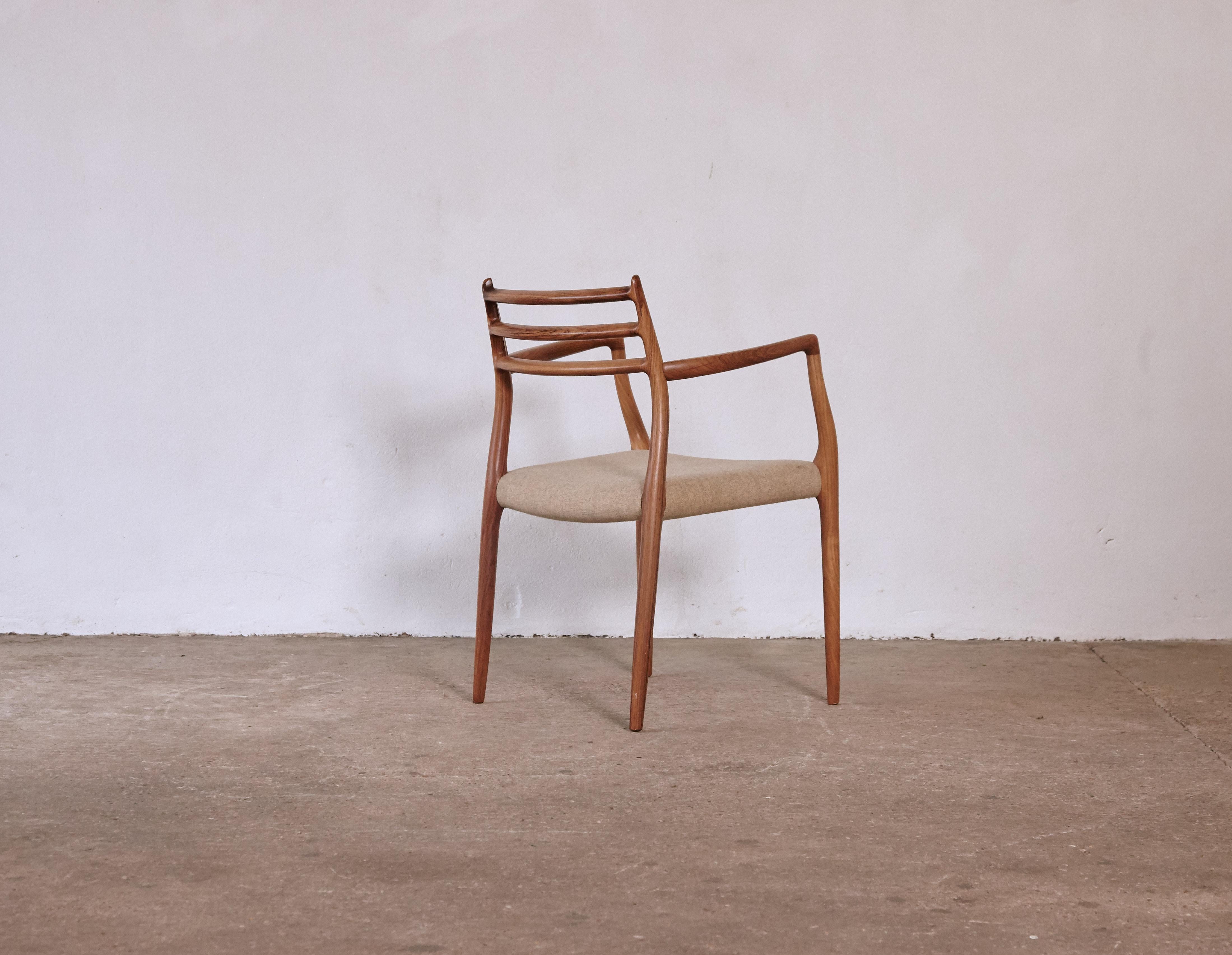 Niels O Moller Model 62 Carver Chair, JL Moller, Denmark, 1960s In Good Condition For Sale In LEWES, GB