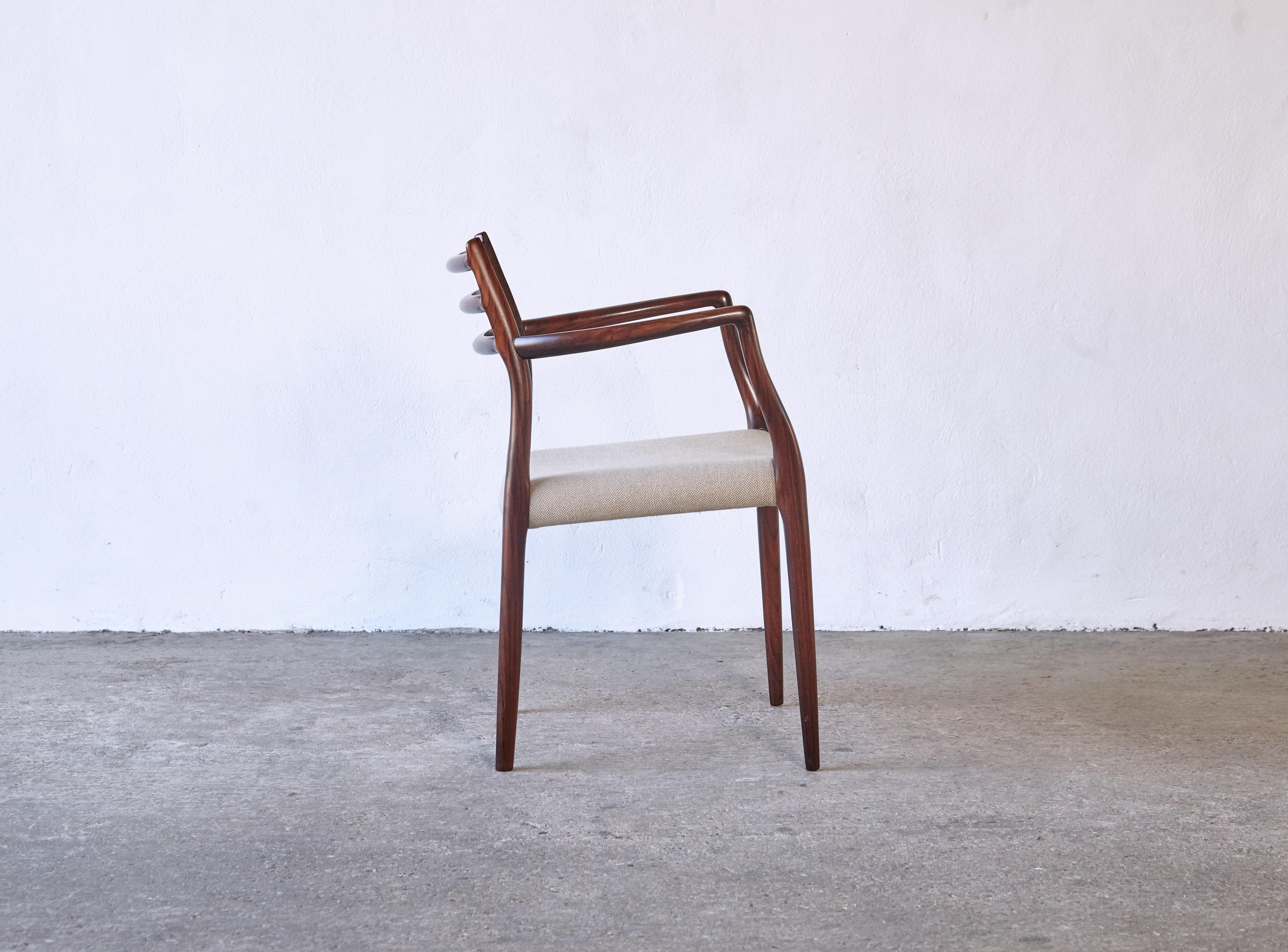 Wood Niels O Moller Model 62 Carver Chair, JL Moller, Denmark, 1960s